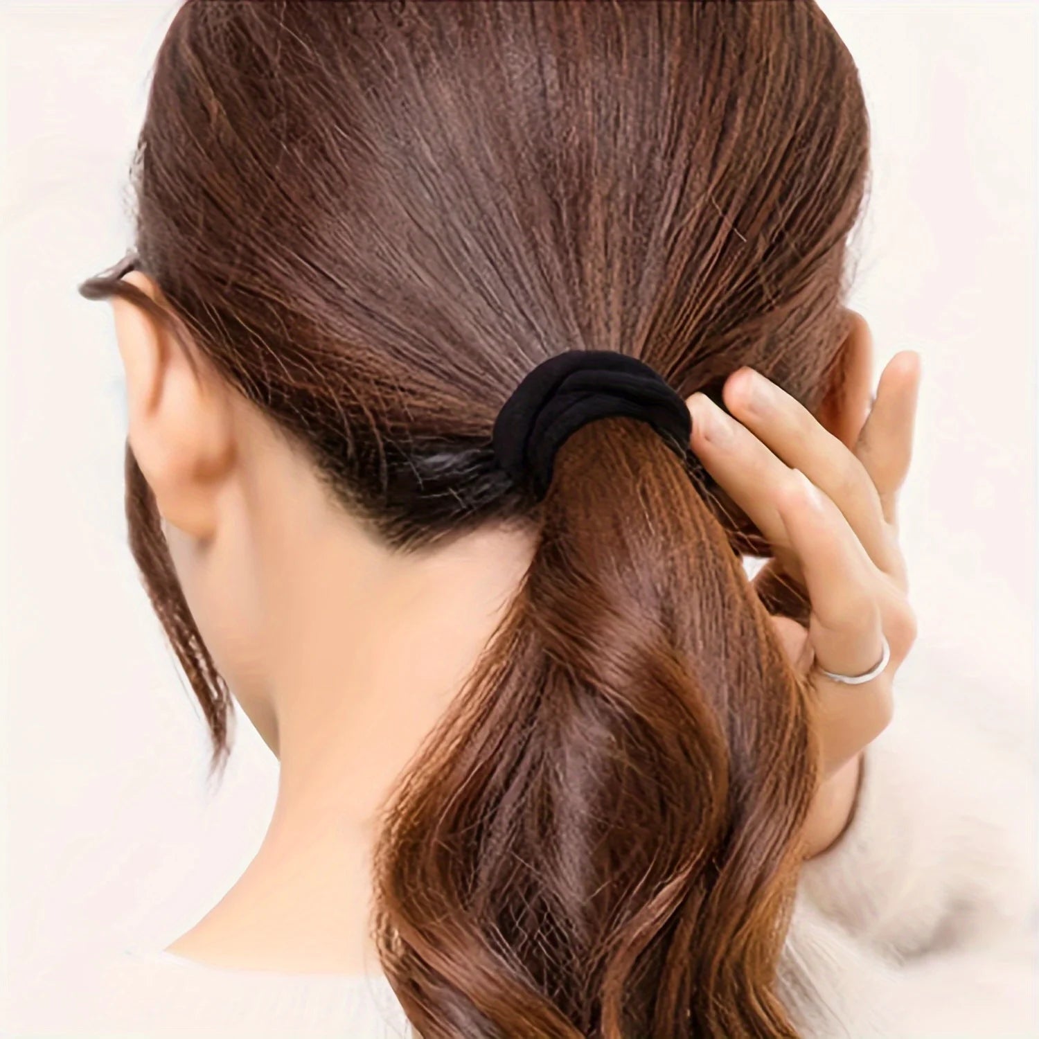 50/100 black hair clips, suitable for girls. | High-elasticity hair bands, hair tie holders, ponytail fasteners, and accessories