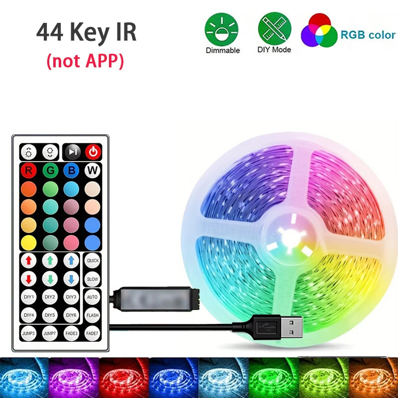 RGB LED pásky 1M-40M LED pokojové světlo s ovládáním APP flexibilní stuha luces LED páska pro dekoraci pokoje ložnice 