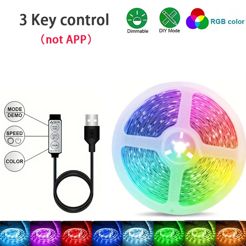 RGB LED pásky 1M-40M LED pokojové světlo s ovládáním APP flexibilní stuha luces LED páska pro dekoraci pokoje ložnice 