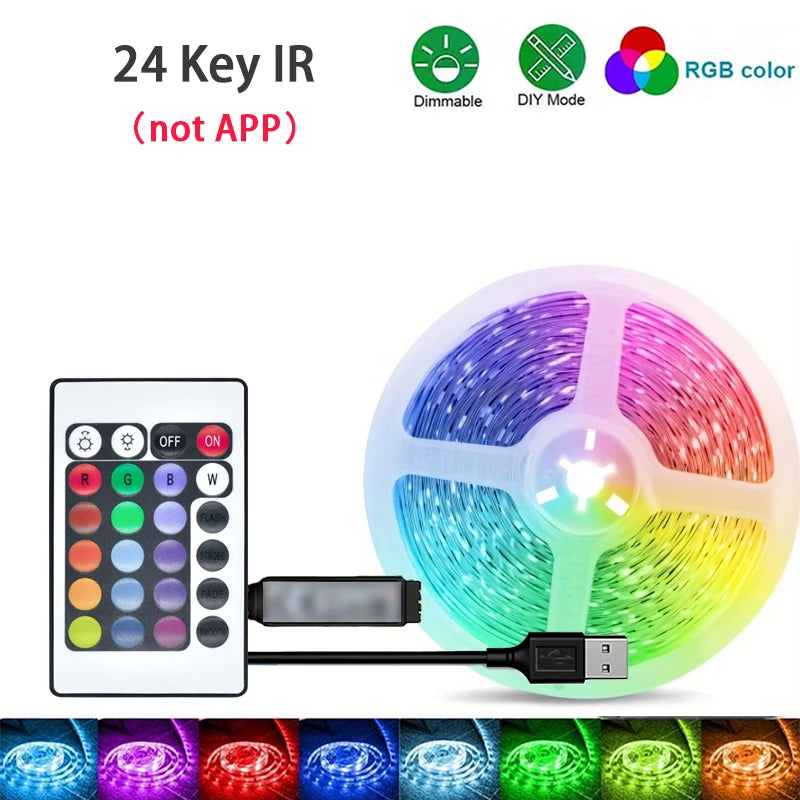 RGB LED pásky 1M-40M LED pokojové světlo s ovládáním APP flexibilní stuha luces LED páska pro dekoraci pokoje ložnice 