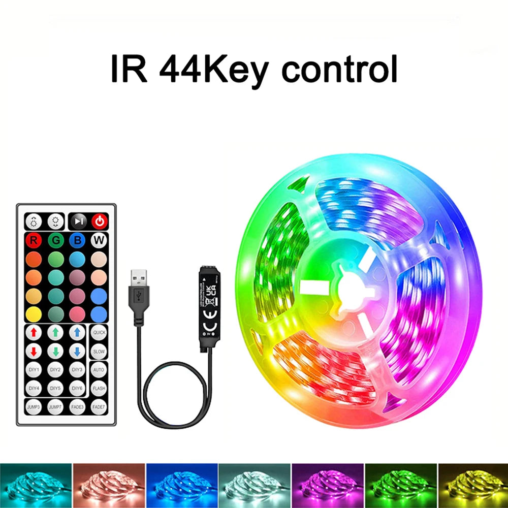 RGB LED pásky 1M-40M LED pokojové světlo s ovládáním APP flexibilní stuha luces LED páska pro dekoraci pokoje ložnice 
